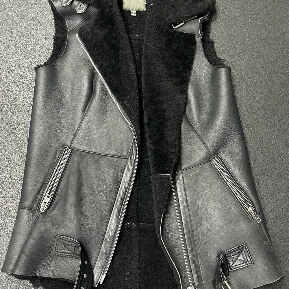 Muubaa Lamb Leather Shearling Vest